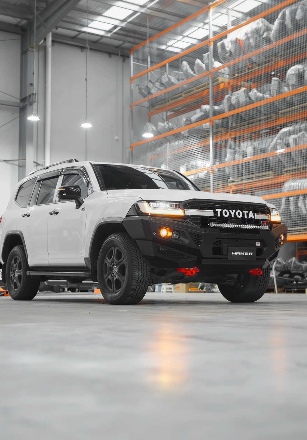 Landcruiser 300 with the Hamer King Series bull bar—because some vehicles are born to lead and this combination proves it. Modern engineering meets proven protection, built to dominate any terrain #hamer4x4 #300series #landcruiser #toyota4x4 