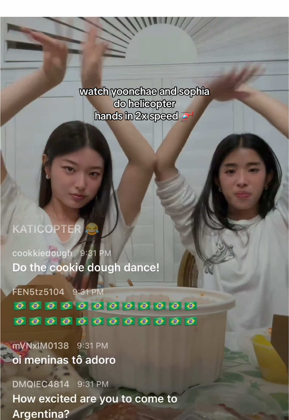 im surprised you can actually hear the wind coming from their hands 🙌 💨 #katseye #helicopter #fypシ゚viral #funny #xyzbca 