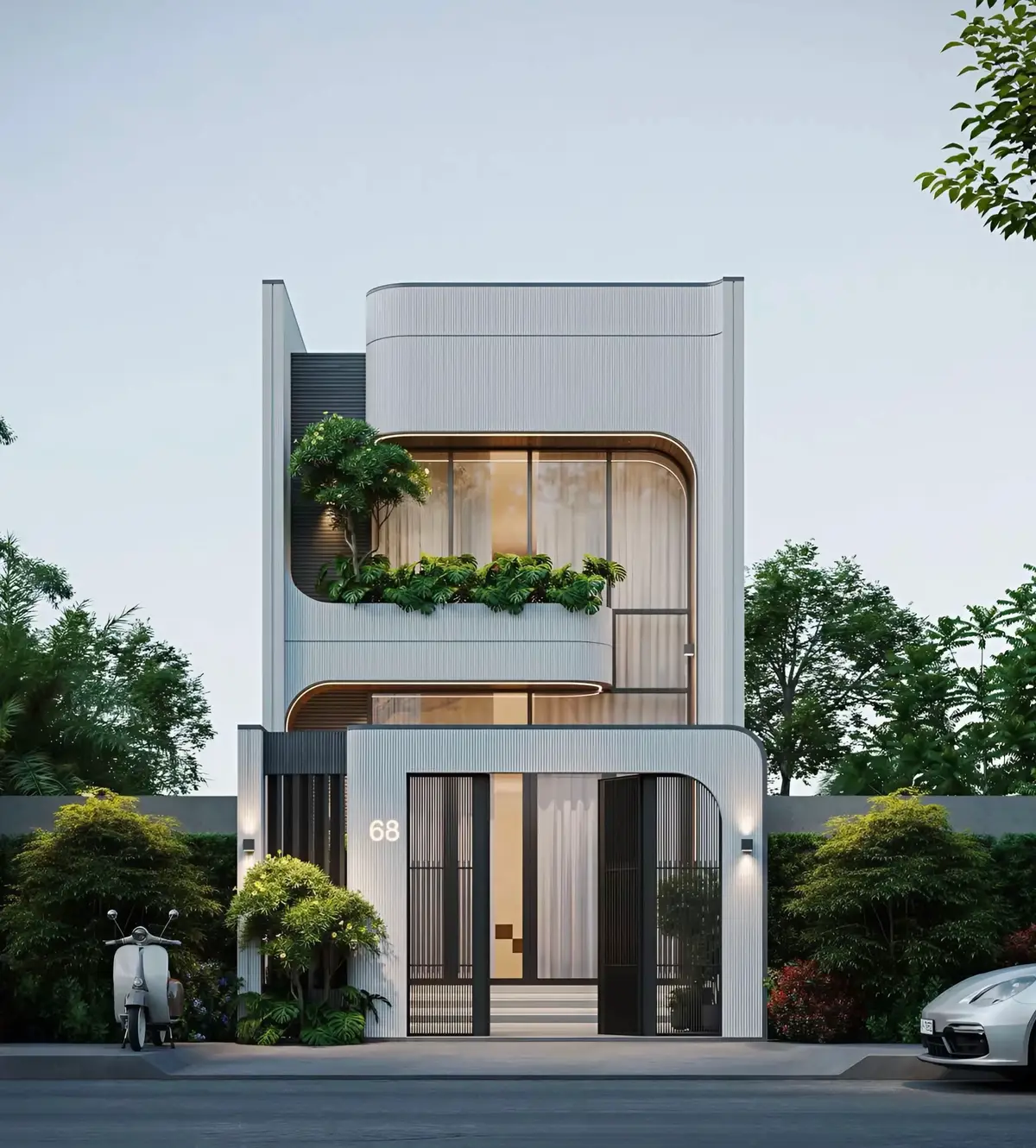 🔲 Diện tích: 5x21m 🏠 Quy mô: 1 Trệt - 1 Lửng - Mái BTCT. #synhadep #nhadep2025 #nhagaclung #xaynhatrongoi #xuhuongnhadep 