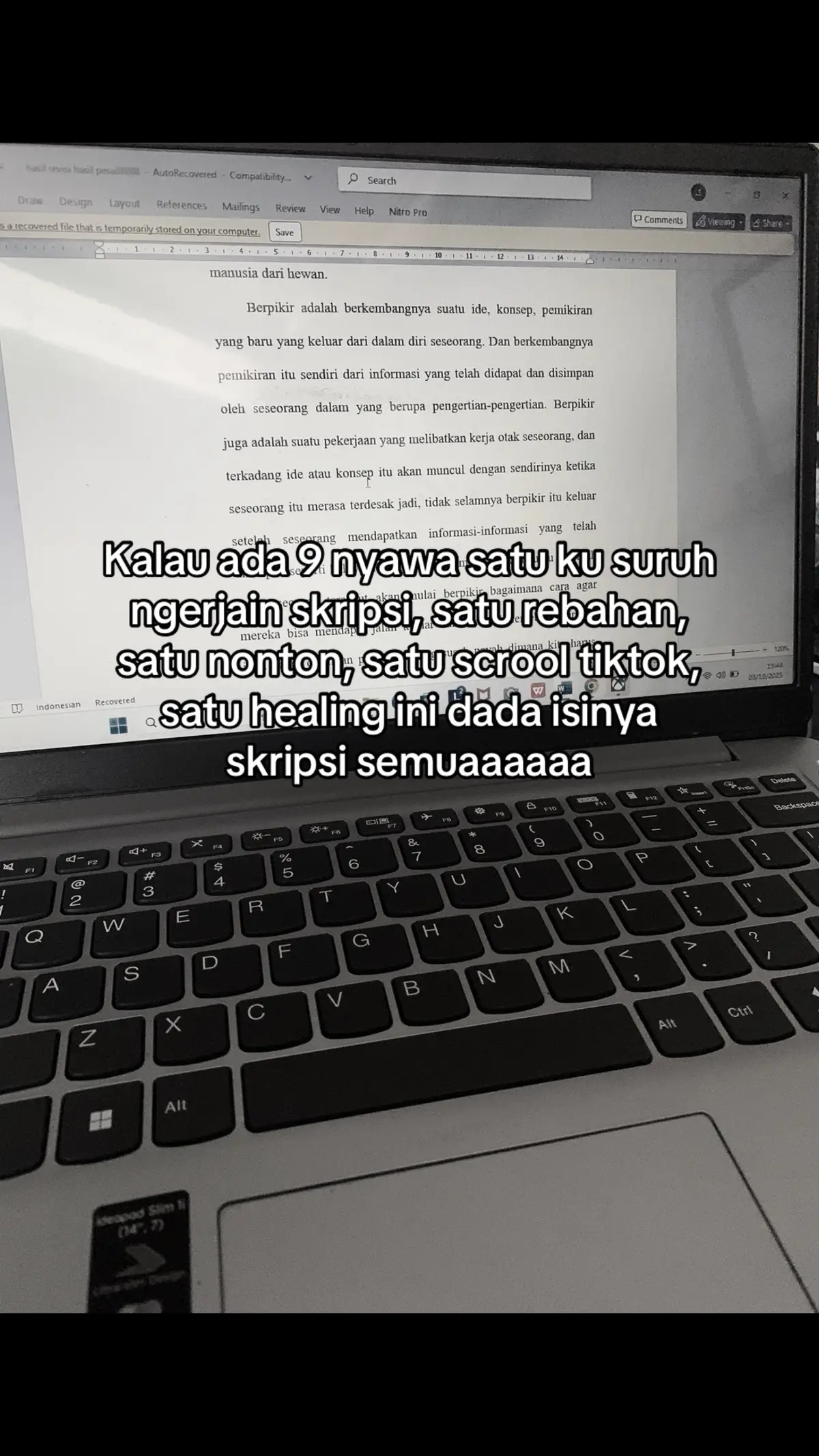 Otak full isinya skripsi🤧#mahasiswaakhir #skripsi #fyppp #foryou #zxycba 
