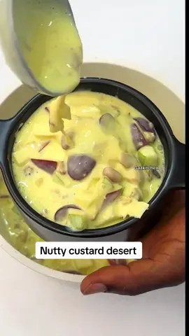 Eat or pass ? . . This fruity nutty custard desert is so good and I bet you will make more. . . #gazkitchen#desert#breakfast#fypa##fypage 