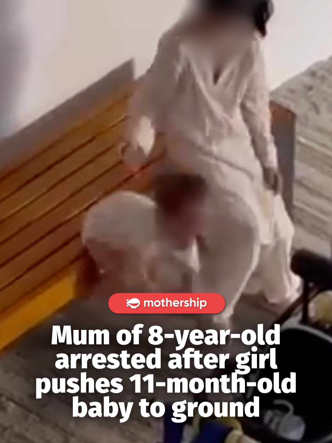 The incident occurred on Sep. 29 at Good Mansion, a transitional housing project in Hung Hom, according to HK01.  A resident who heard the baby crying recorded the incident and later uploaded it to social media. The baby girl sustained head and foot injuries but remained conscious and was taken to hospital, while the boy was unharmed.  The eight-year-old girl’s mother has since been released on bail as investigations continue.  #sgnews #tiktoksg