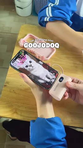 sạc dự phòng mini cầm đi đâu cũng tiện lắm lun ạa🎀💗#mytamnunbox #xuhuong #tiktok #sacduphong #goojodoq 
