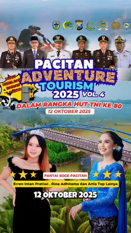 Info Dangdutan bosku 🔥 Rayfas Production bersama mbak @rinaaditama_ dkk akan perform di Pantai Soge dalam acara Pacitan Adventure Tourism 2025 🔥 dalam rangka HUT TNI KE 80 pada tanggal 12 Oktober 2025 🔥 #dangdutan #huttni #pantaisogepacitan #pacitan 