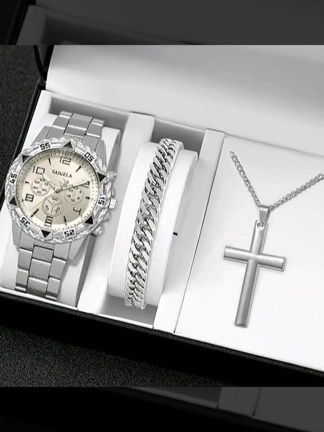 Esse kit com relógio pulseira e corrente ta menos de 30 reais e com frete grátis 😍😍😱 #relogiomasculino #relogio 