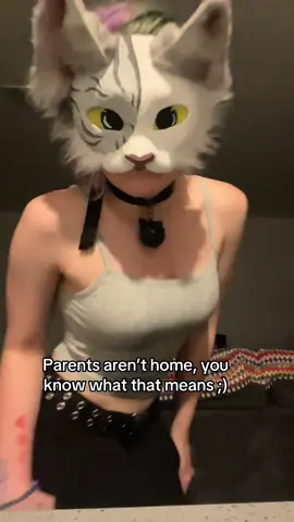 Counters were cleaned right after #therian #furry #cosplay #catgirl #quadrobics 