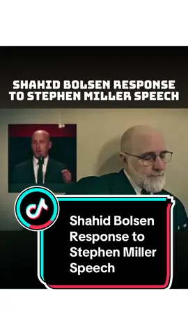Your 🇺🇸 citizenship does not make you part of the team. Shahid bolsen responds to Stephen Miller’s speech at Charlie Kirk’s memorial. #MiddleNation #shahidbolsen #stephenmiller #foryoupage 