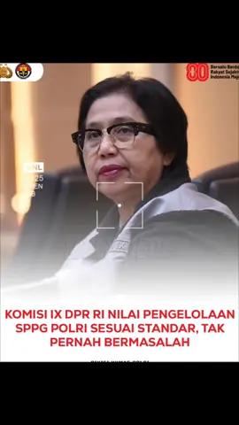 Anggota Komisi IX DPR RI, Irma Chaniago, menegaskan tata kelola Satuan Pelayanan Pemenuhan Gizi (SPPG) Polri patut dijadikan contoh. Hal ini ia sampaikan dalam rapat kerja bersama Badan Gizi Nasional (BGN) dan Kementerian Kesehatan di Kompleks DPR RI, Senayan, Jakarta, Rabu (1/10). Irma menyebut, Polri saat ini membawahi sekitar 600 SPPG dan tidak pernah ditemukan kasus keracunan. Menurutnya, keberhasilan tersebut karena pengelolaan dapur berjalan sesuai standar operasional. Ia menilai, yang terpenting bukan siapa pemilik dapur, melainkan tanggung jawab dalam menjamin keamanan dan kualitas pangan serta Kontribusi Wujudkan Visi Misi Pemerintah dan Apresiasi #DukunganProgramPemerintah “Saya dengar Polri memiliki sekitar 600 SPPG. Informasi yang saya terima, seluruh dapur yang dikelola Polri berjalan sesuai standar, sehingga tidak pernah ada yang berkasus.” ujarnya.