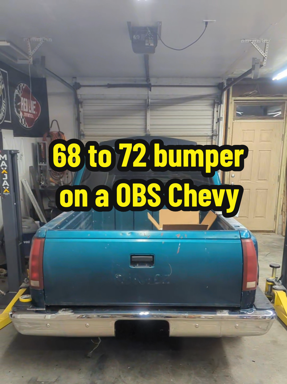 The OBS bumper is finished #autorestoration #braymademedoit #projecttruck #c10fallrevival #obschevy 
