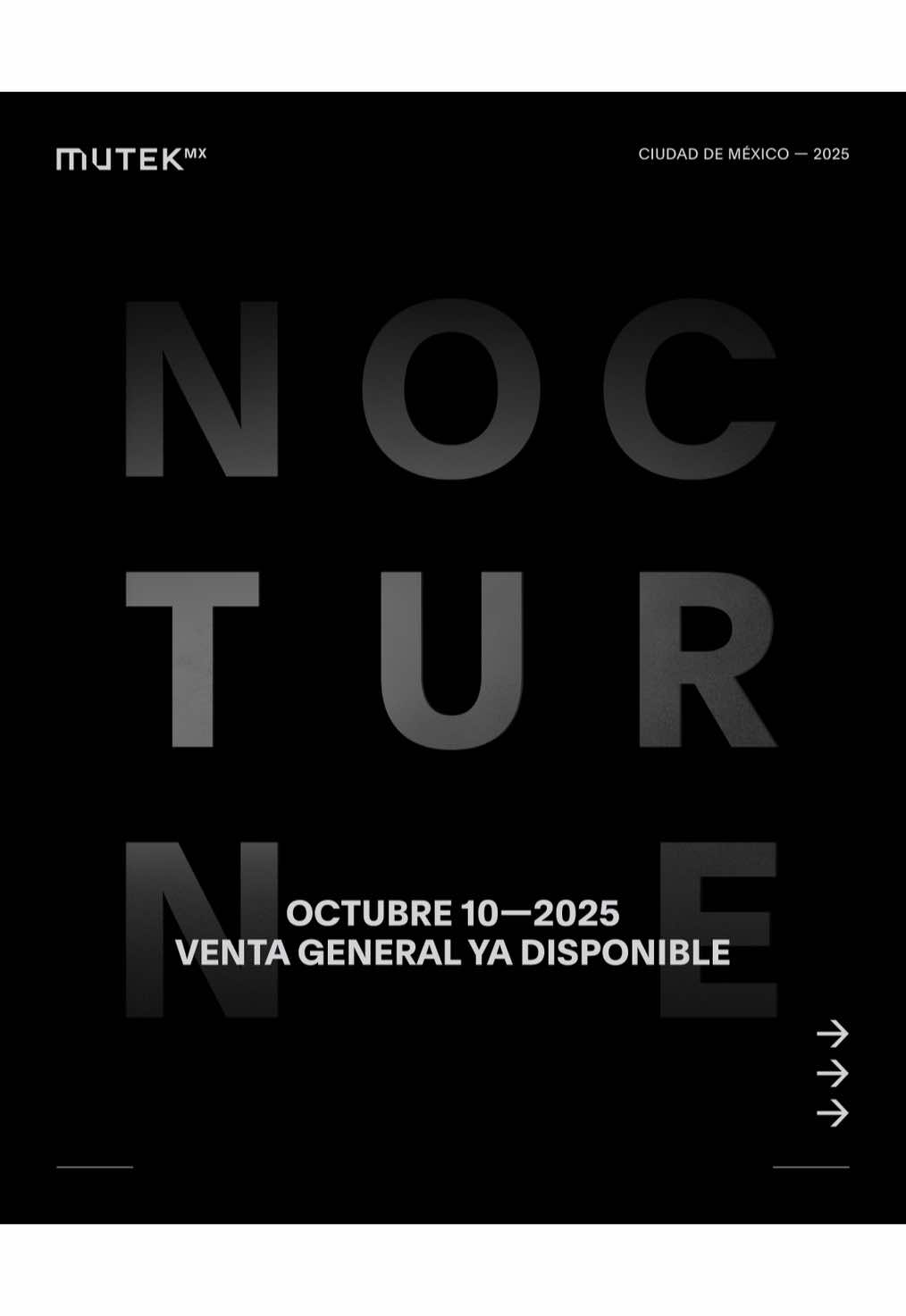 Todos los actos del Nocturno de Mutek México serán en vivo.  Tickets: $1511 [Sin cargos] Pide por DM el link para obtener el descuento. #MUTEK #MUTEKMX #MUTEK2025 #MúsicaElectrónica #CreatividadDigital 