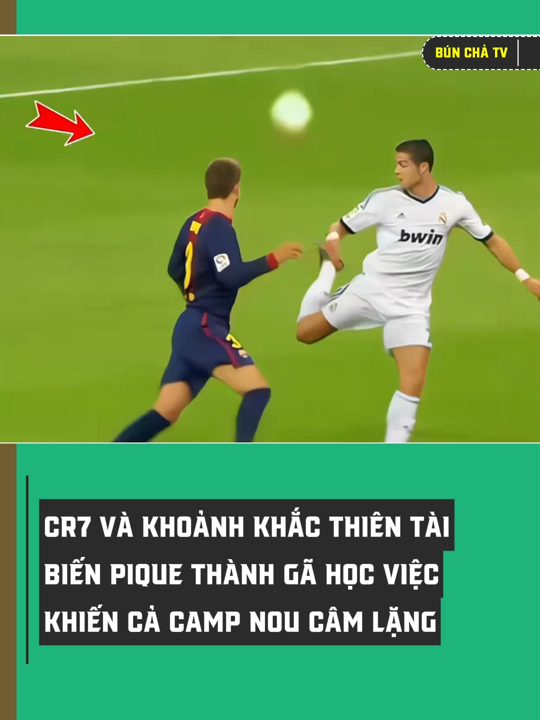 CR7 và khoảnh khắc thiên tài biến Pique thành gã học việc khiến cả Camp Nou câm lặng #xuhuong #bunchatv #bongda #sportsontiktok #fyp