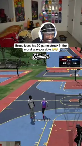 Bruce loses his 20 game streak in the worst way possible 😭😭 #brucedropemoff #2k26 #2kcommunity #goviral 