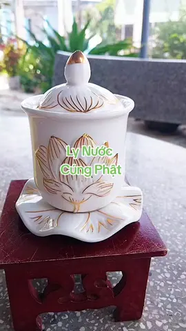Bộ ly nước thờ cúng gốm sứ bạch ngọc sen trắng  #dothocung  #dophongthuy  #dothocaocap  #medanggiadung 