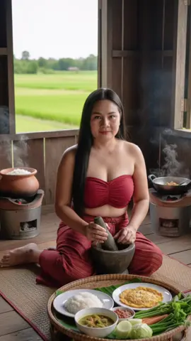 มาแนวสาวไทยทำกับข้าวแม่บ้านแม่เรือนสวยสะดุดตา#gemini #ai #เทรนด์สร้างรูปคู่ด้วยAiที่กำลังฮิต #เทรนวันนี้ 
