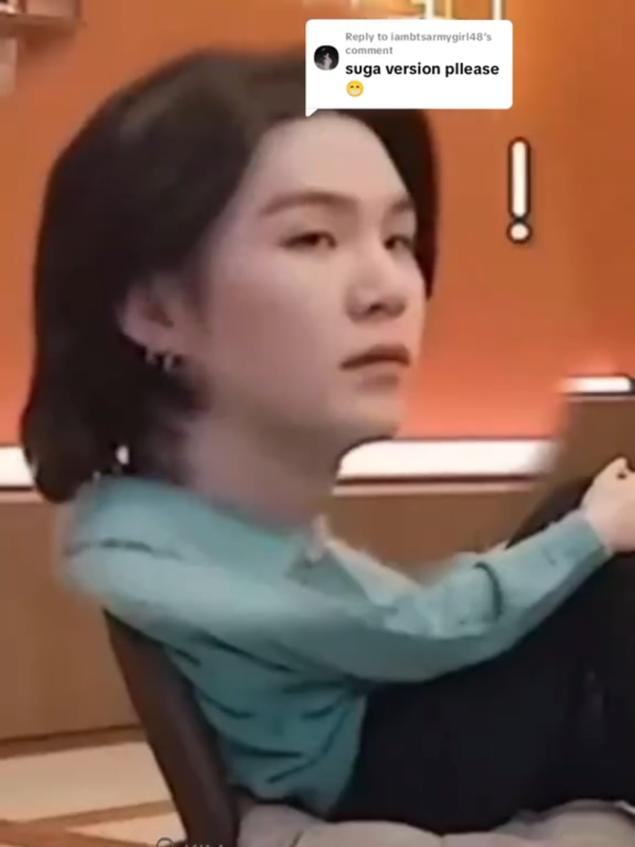Replying to @iambtsarmygirl48  Yoongi Version done ✔️😂 REPOST PLEASE Next??? 😂🐃😭😂😂 #yoongimarryme #sugabts #funny #foryou #comedy 