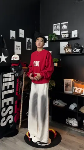 Áo sweater nỉ bông thêu #outfit #xuhuong #sweater #aosweater #phoido 