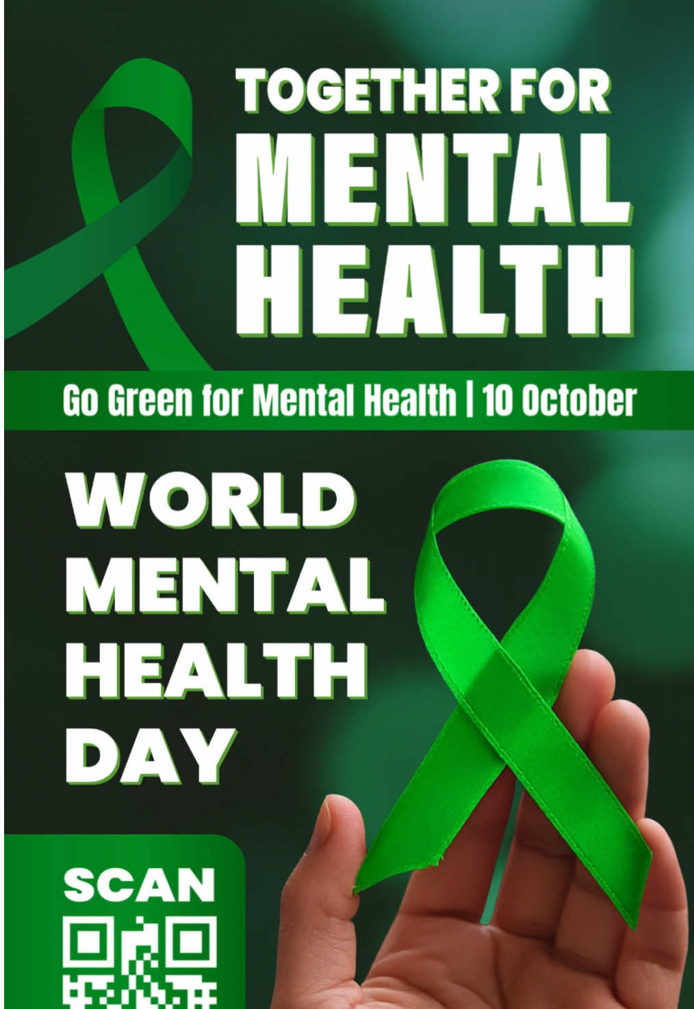 The month of October is dedicated to Mental Health with World Mental Health Day on the 10th of October 2025. SADAG encourages everyone to come together to raise awareness, break the stigma, and show support for Mental Health. By wearing green and starting conversations, we remind each other that no one has to struggle alone. Mental Health matters as much as physical health, and together, we can make it a priority. 💚 #worldmentalhealthday #MentalHealthAwareness #MentalHealthMatters