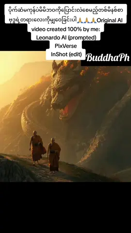 ပိုက်ဆံမကုန်ပဲမိမိဘဝကိုပြောင်းလဲစေမည့်တစ်မိနစ်စာဗုဒ္ဓရဲ့တရားလေးကိုမျှဝေခြင်းပါ🙏🙏🙏Original AI video created 100% by me:  Leonardo AI (prompted)  PixVerse   InShot (edit)