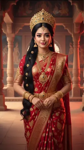 Muka ku kalo jadi drupadi 🥰#drupadi #iagemini #fyp #mahabarata 