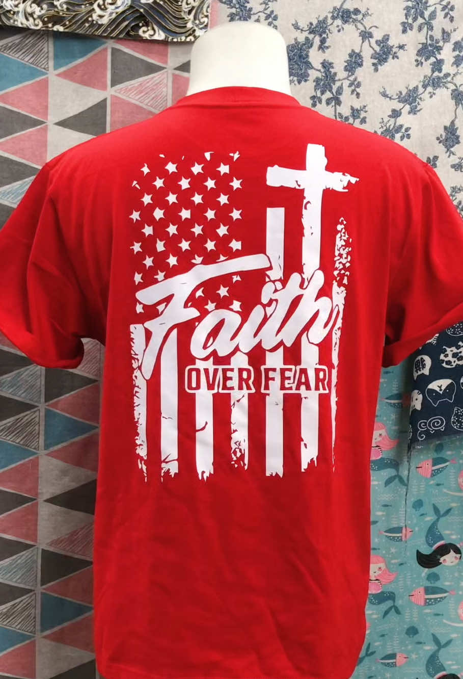 Freedom Faith Over Fear Shirt October 14Th Red Shirt #america #freedom #charliekirk #october14th 