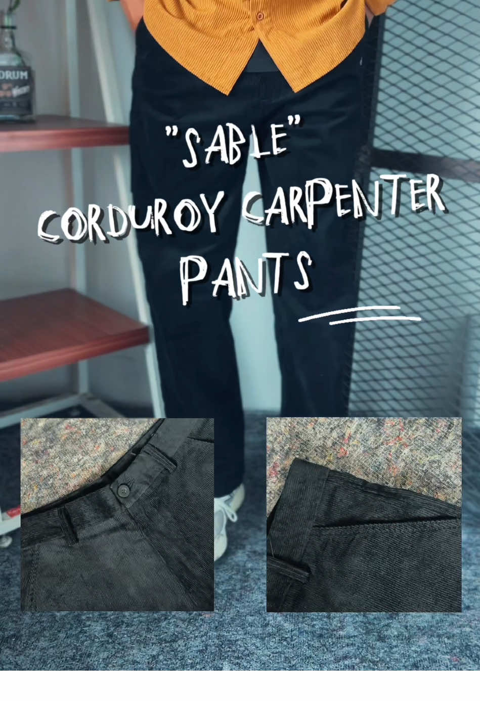 Carpenter Black Sable~ #monjiro #getaround  #celanapanjang #corduroy 