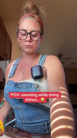 Now you can jam out while cleaning and not sweat your ass off! This mighty but tiny fan is  amazing #minifan #cliponfan #over40mom #over40club 