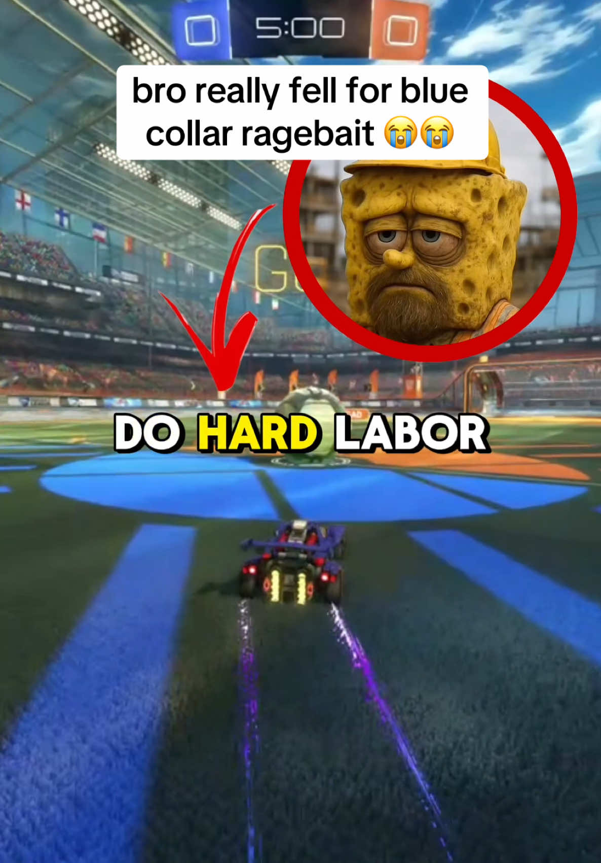 he really met blue collar ‘bob #bluecollar #fypシ゚viral #ragebait #spongebob #meme #goodgriefs #gaming