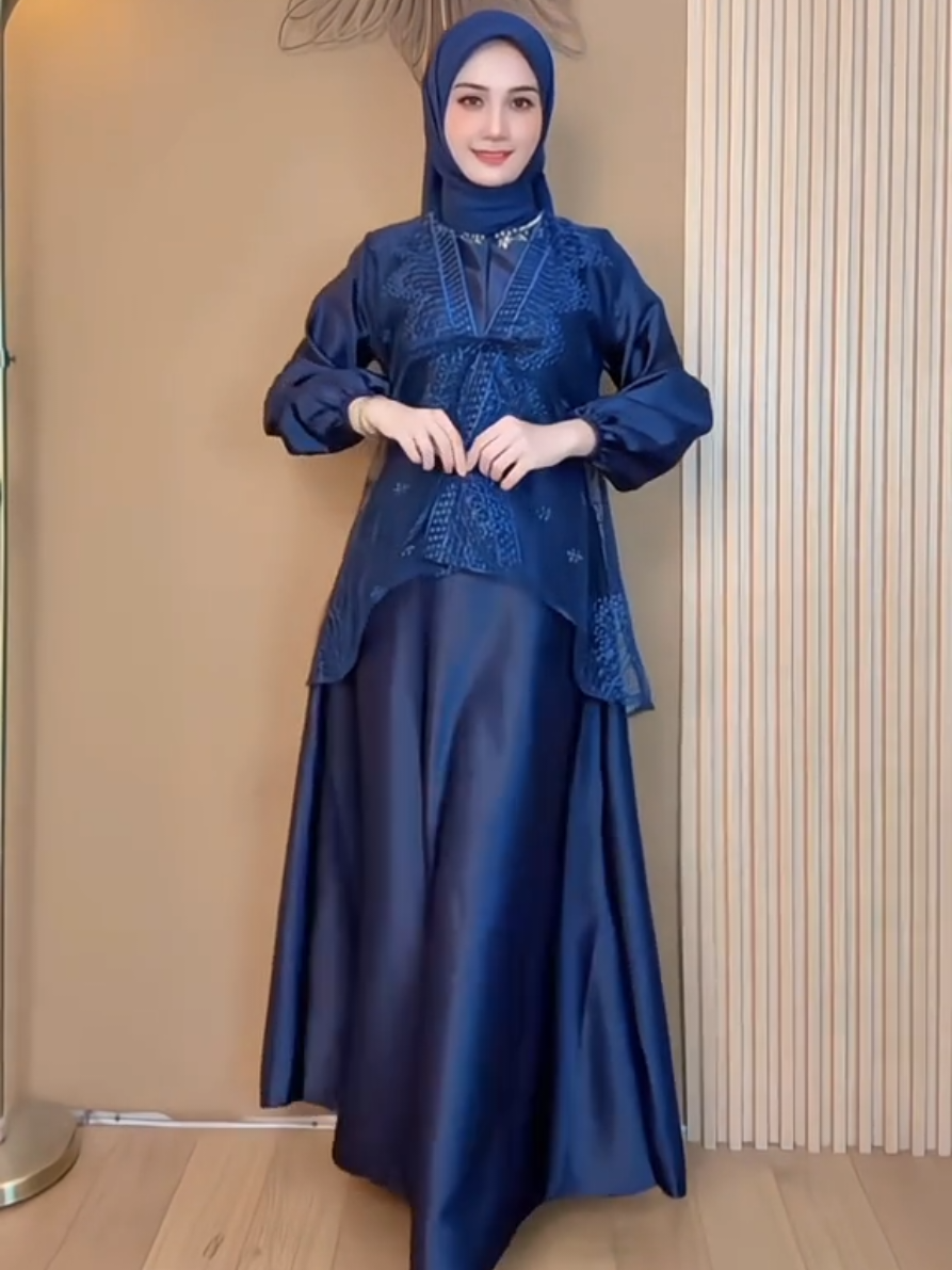 Rekomendasi Dress navy mewah 💙#tiktoklive #dresskondangan #gamisbrukat #dress #livehighlights 
