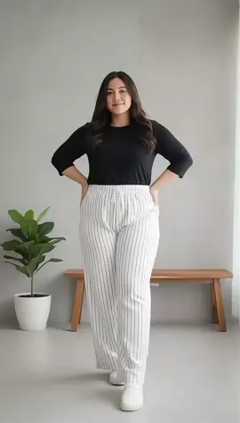 Nggak ribet, tinggal pakai! Celana nyaman buat semua ukuran ✨ #fashiontiktok #CelanaBigSize #BigSizeStyle #PlusSizeOOTD 