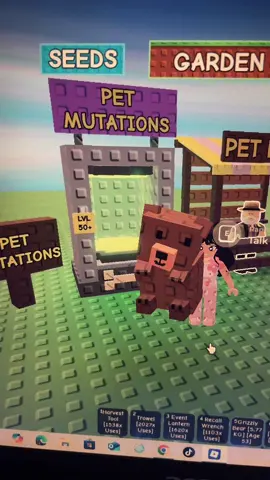 Mutating pets in Grow a Garden,  I just realized one of the achievements is mutating 100 😳 ##growagarden##gag##momlife