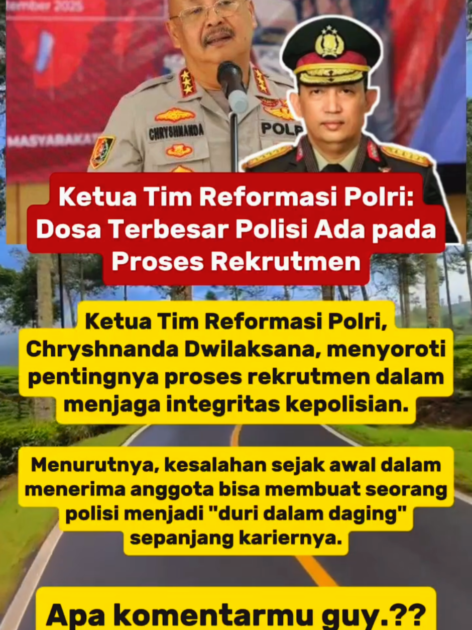 Ketua Tim Reformasi Polri: Dosa Terbesar Polisi Ada Pada Proses 