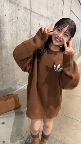 🤎🤎🤎🤎🤎 adidas brownknit🧸 #adidas #brown #outfit #OOTD