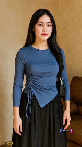 BLOUSE SERUT SAMPING LENGAN PANJANG CELIO KNIT TOP KOREAN STYLE KEKINIAN  #blouse #blousewanita #fashionwanita #atasanwanita #modalkontendoang 