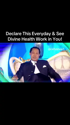 Declare This Everyday & See Divine Health Work in You! #Divinehealth #PastorChris  #HolySpirit  Tag a friend. Like, share and comment. 