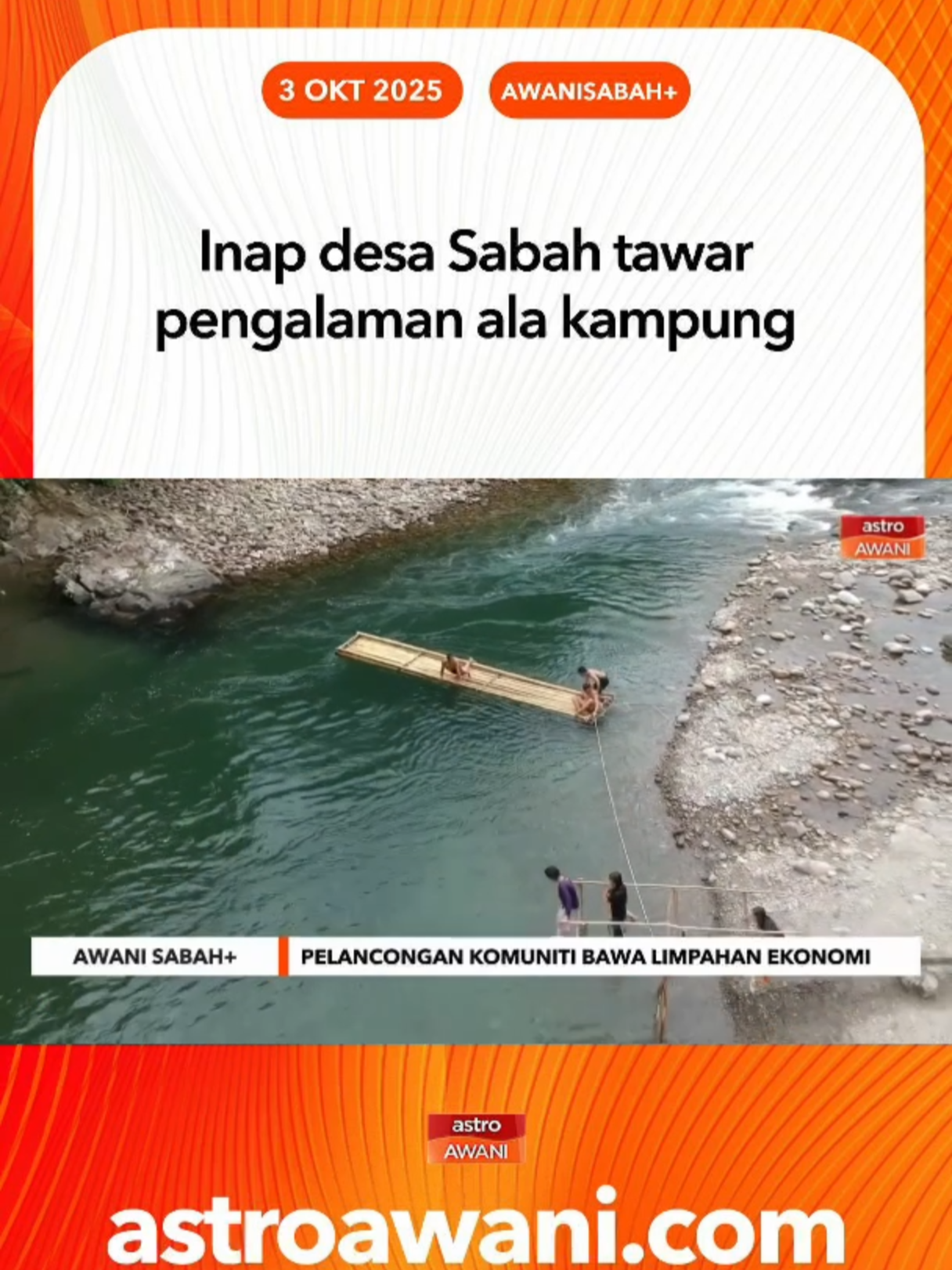 Pelan SMJ menekankan pelancongan berasaskan komuniti (CBT) menawarkan penginapan berpatutan seperti inap desa, membolehkan pelancong merasai gaya hidup masyarakat kampung. #AWANISabah+ #AWANInews