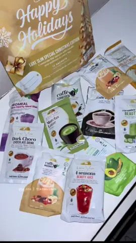 holiday pouch by luxe beauty drinks, 12 flavors na ang matitikman niyo ✨ #luxebeauty #luxebeautydrinks #holidaypouch 