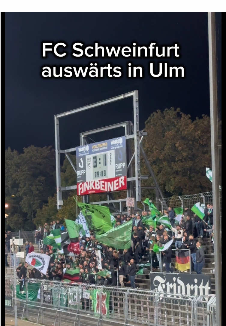 Wie findet ihr den Fangesang?  Starker Auftritt vom 1. FC Schweinfurt auswärts in Ulm #fyp #fcschweinfurt #ultras #groundhopping #donaustadion 