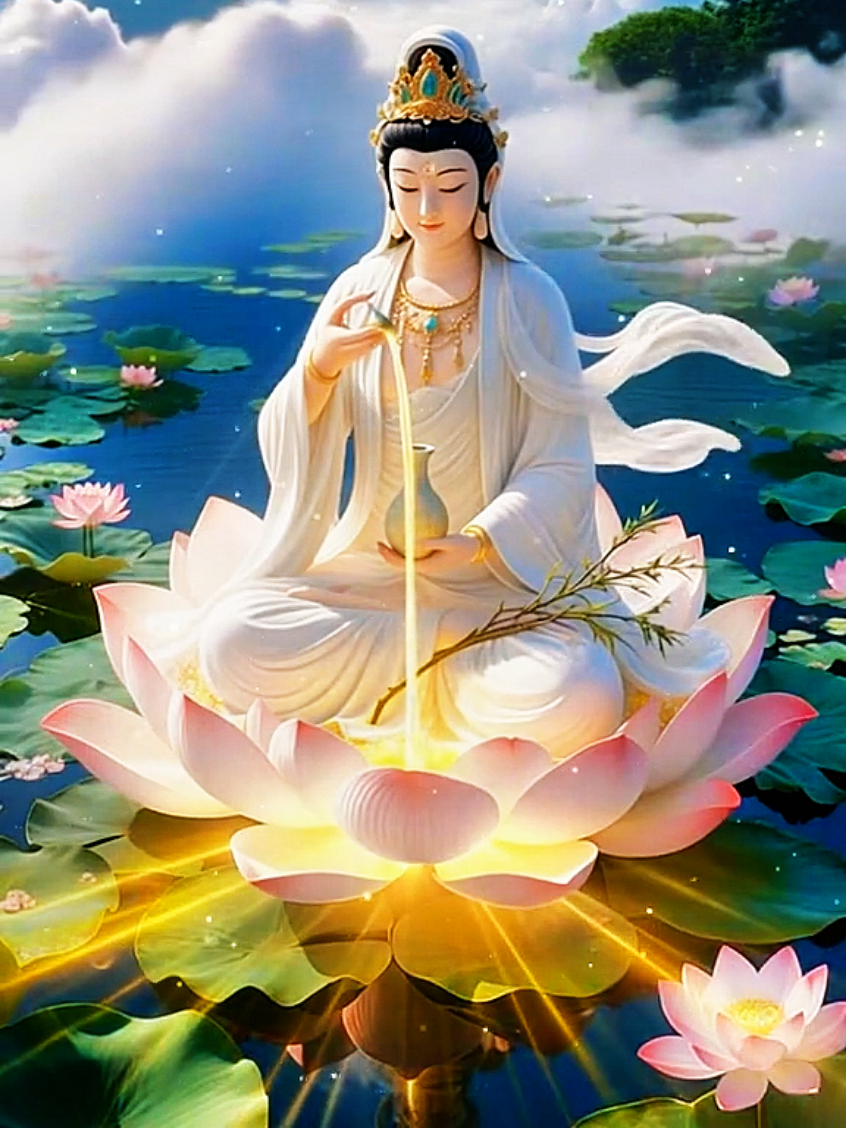 Dưới tòa sen vàng con quỳ lạy Bồ Tát Quan Âm 🙏🙏🙏 . @🪷An Nhiên🪷 @🪷An Nhiên🪷 @🪷An Nhiên🪷 #loiphatday #phatphap #phatphapnhiemmau #edit #loihayydep 