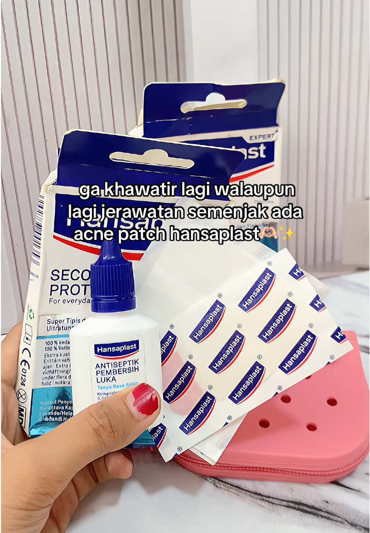 Udah free pouch pinky😘💗#hansaplast #tenangbawahansaplast #acnepatch #secondskin #acne 