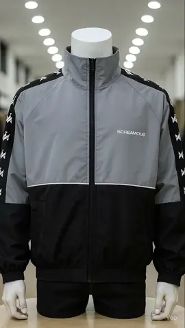 Screamous tracktop jacket lagoz black grey buat pria wanita #screamous #tracktop #jacket 