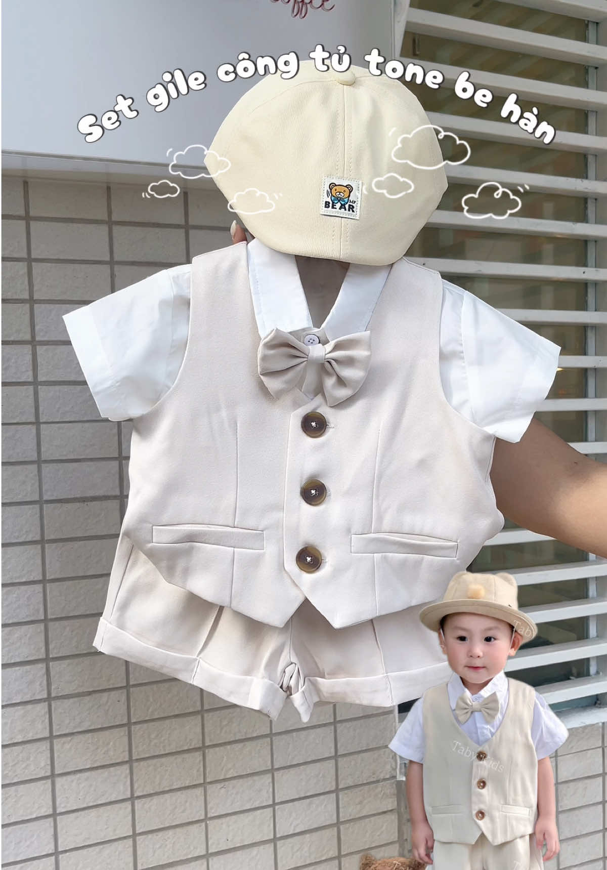 Gile vest tone be hàn cho zai iu #quanaotreem #quanaochobe #setgilesomi #setgilevest #setvestchobe 