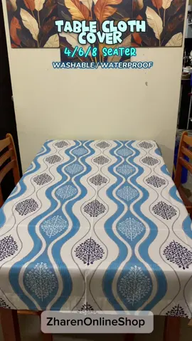 TABLE CLOTH COVER 4/6/8 SEATER WASHABLE WATERPROOF QUALITY VERY ELEGANT AND AFFORDABLE #tableclothcover #tablecover #fyp 