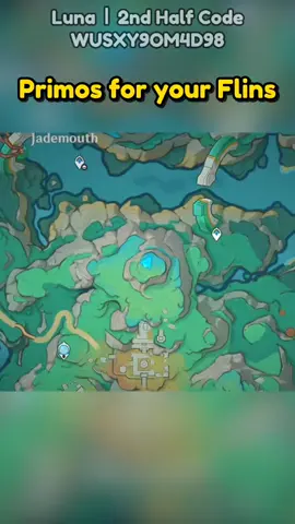 Primoges for your Flins. Luna Ⅰ 2nd Half Code  WUSXY9OM4D98. #genshingao#genshinguide#genshinchests#GenshinImpact#flins 