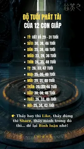 Độ tuổi phát tài của 12 con giáp   #doansimphongthuy  #đoànsimmm  #phongthuy  #xuhuong
