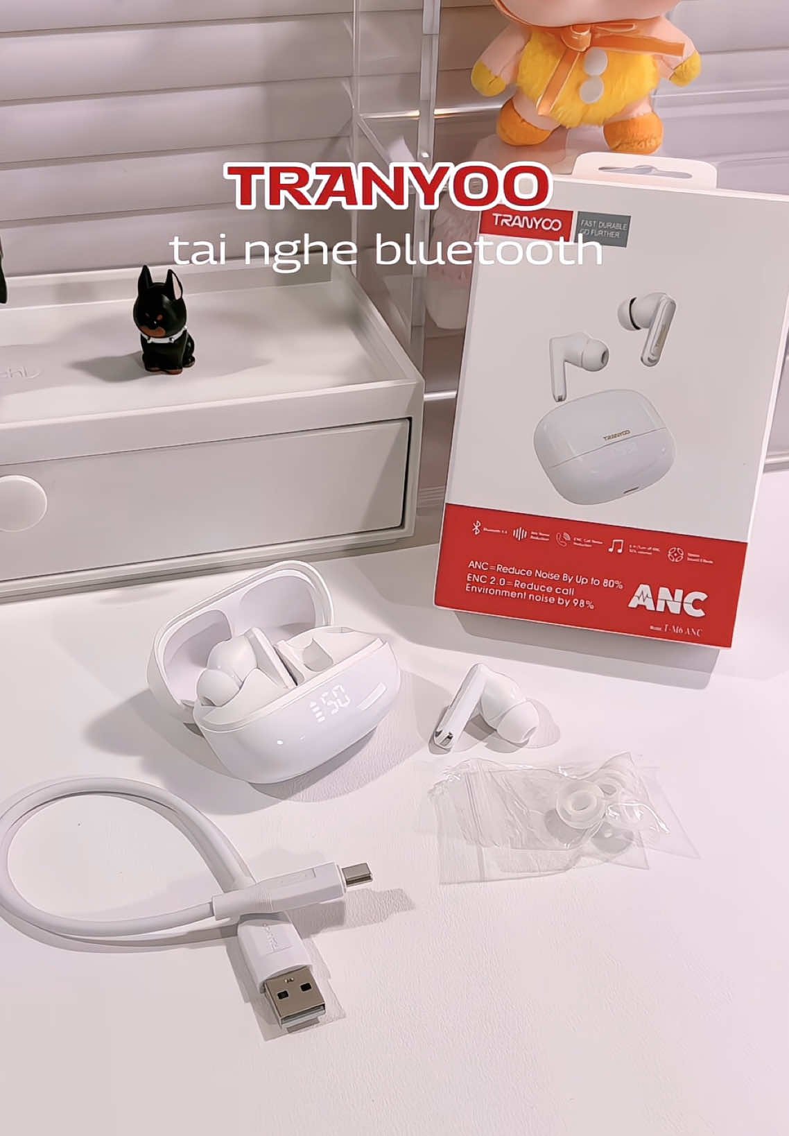 Tai nghe Tranyoo bluetooth m6 phiên bản nâng cấp nghe siêu thích ✨🎧 #tainghebluetooth #tranyoo #nghenhacvuive #tainghe #music 