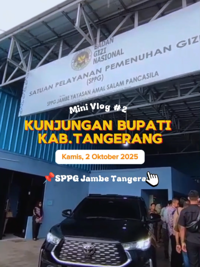 Kunjungan Spesial dari Bapak Bupati Kab.Tangerang di dapur jambe nih 🥰🤗 #bgn #makangratis #sppgjambetgr #mbg 