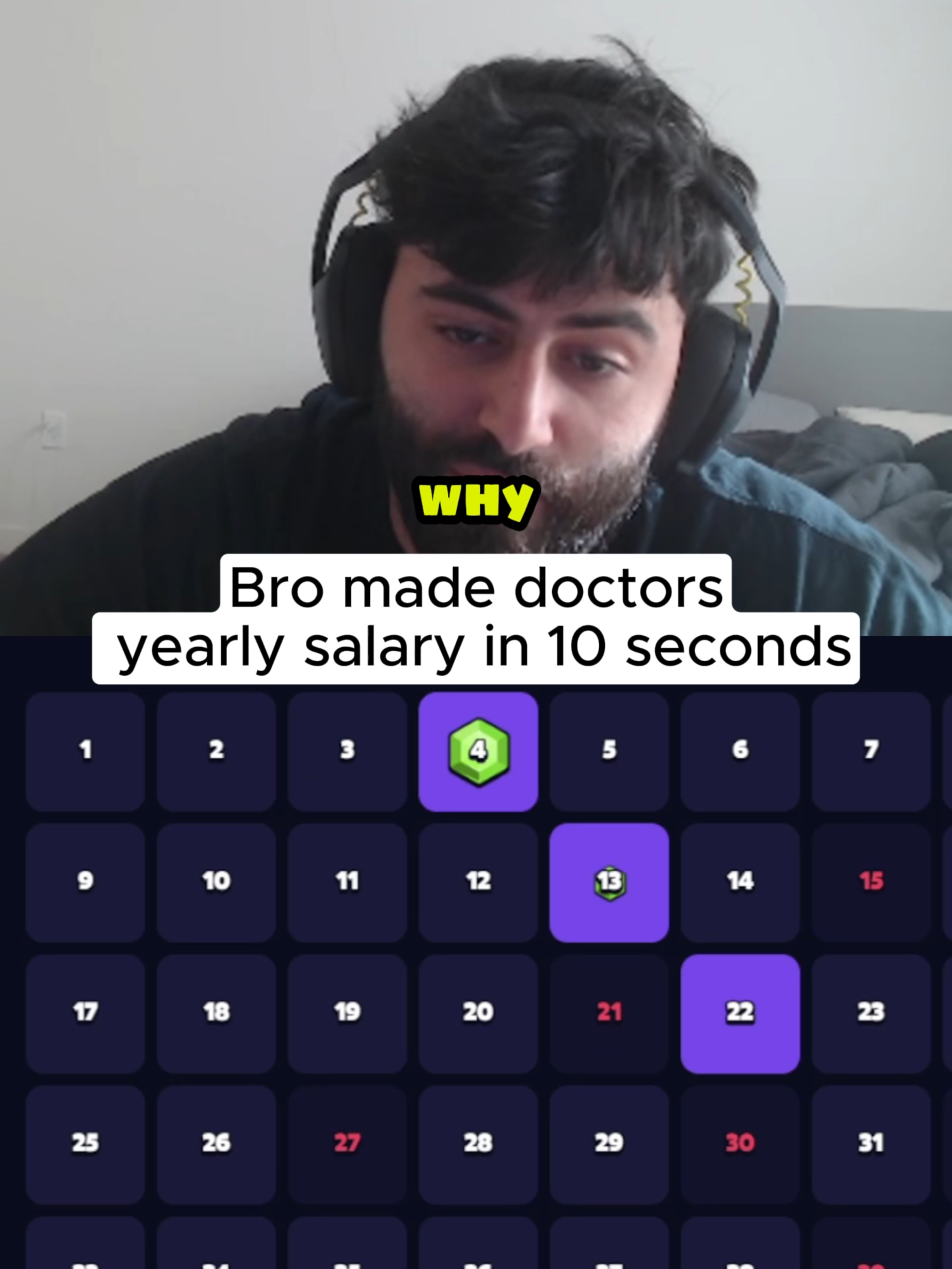 Bro made doctors yearly salary in 10 seconds #fyp #foryou #streamer #viral #viral_video #clips