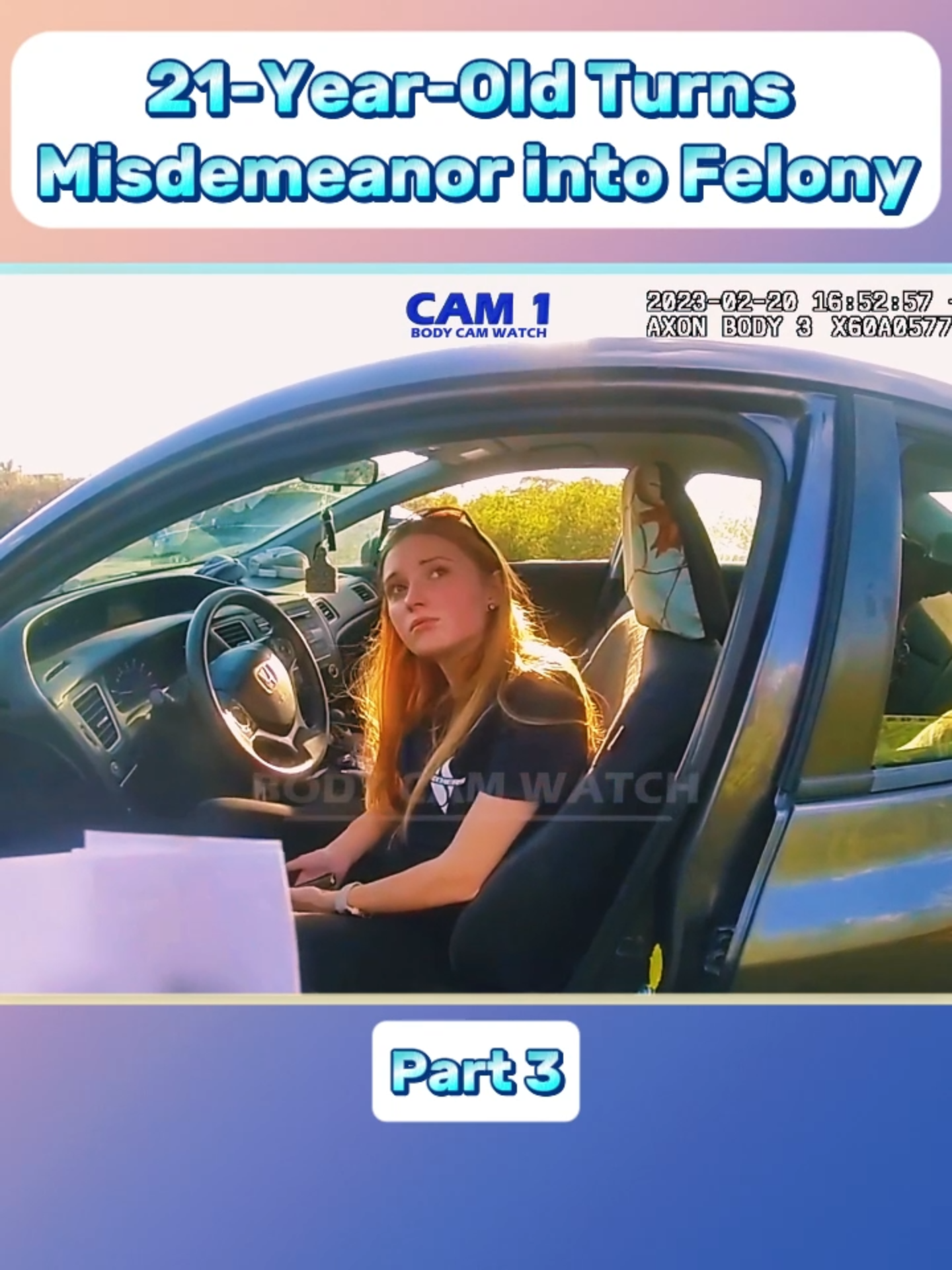 21-Year-Old Turns Misdemeanor into Felony Part 3 #cops #copsoftiktok #police #bodycam #crime