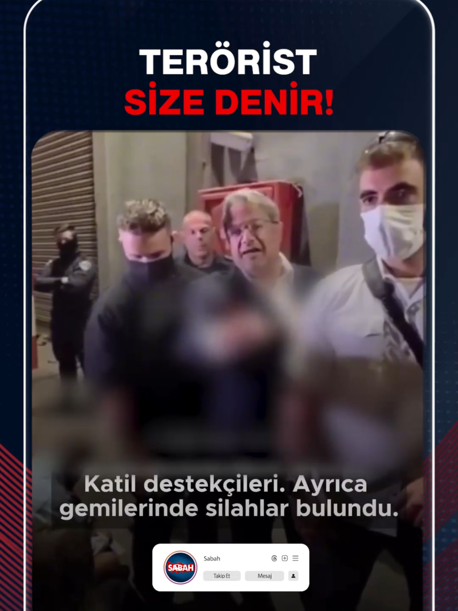 TERÖRİST SİZE DENİR!  İsrail Güvenlik Bakanı Ben Gvir, Sumud Filosu’ndan alıkonulan aktivistlere iftira atarak “terörist” ifadesiyle sözlü saldırıda bulundu.   Bu sırada aktivistlerin, 