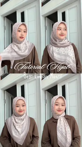 Tutorial hijab segi empat motif ✨ #hijabtutorial #segiempat #hijabmotif #fyp #viral 